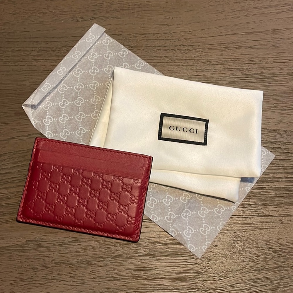 Gucci Micro Guccisima Card Holder Wallet